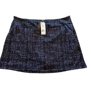 Adidas Plus Size Women's Golf Skirt Black Multi Color Stripe Print Size 2XL